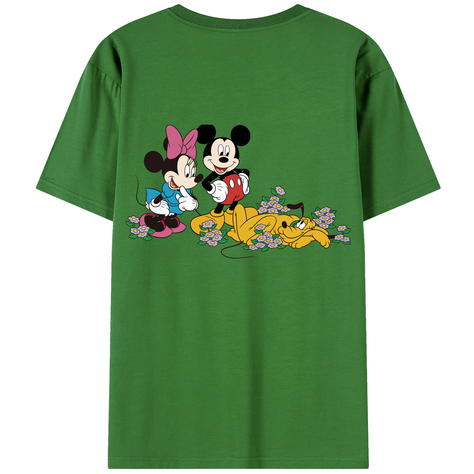 （画像用） ミッキーマウス Mickey Mouse レディース半袖Tシャツ(バックプリント)
